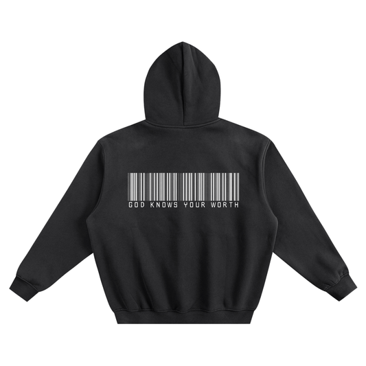 God knows your worth - Fleeced Boxy Hoodie