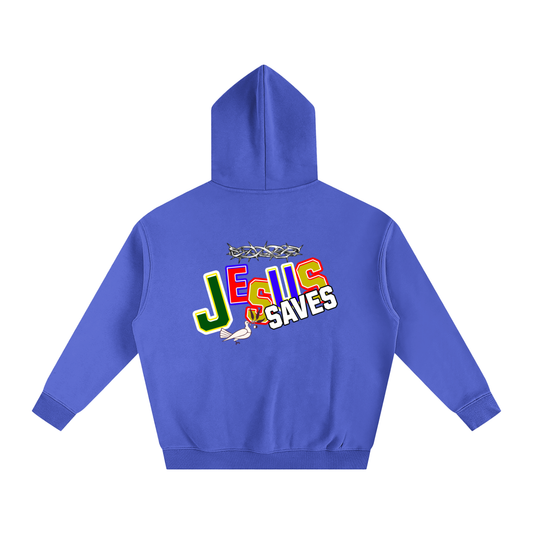 Jesus Saves - Oversize Fleeced Hoodie With Pockets
