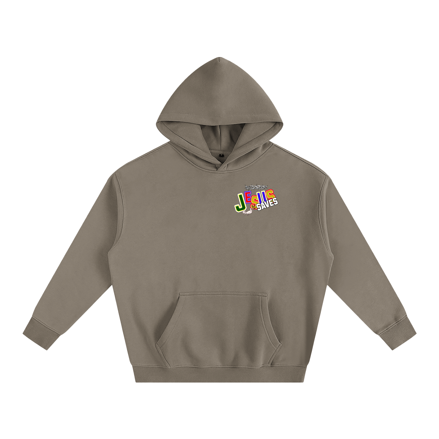Jesus Saves - Oversize Fleeced Hoodie With Pockets