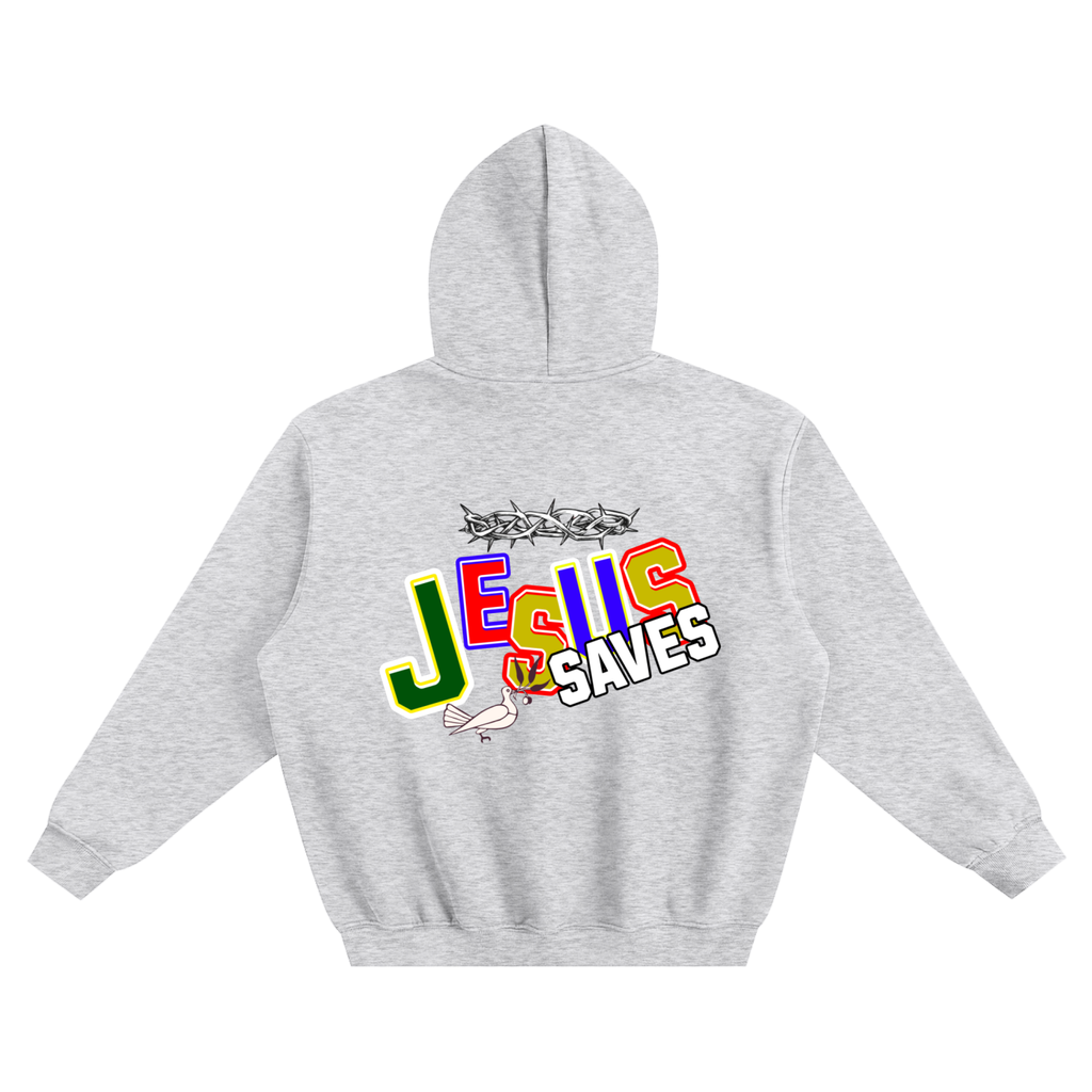Jesus Saves Fleeced Boxy Hoodie