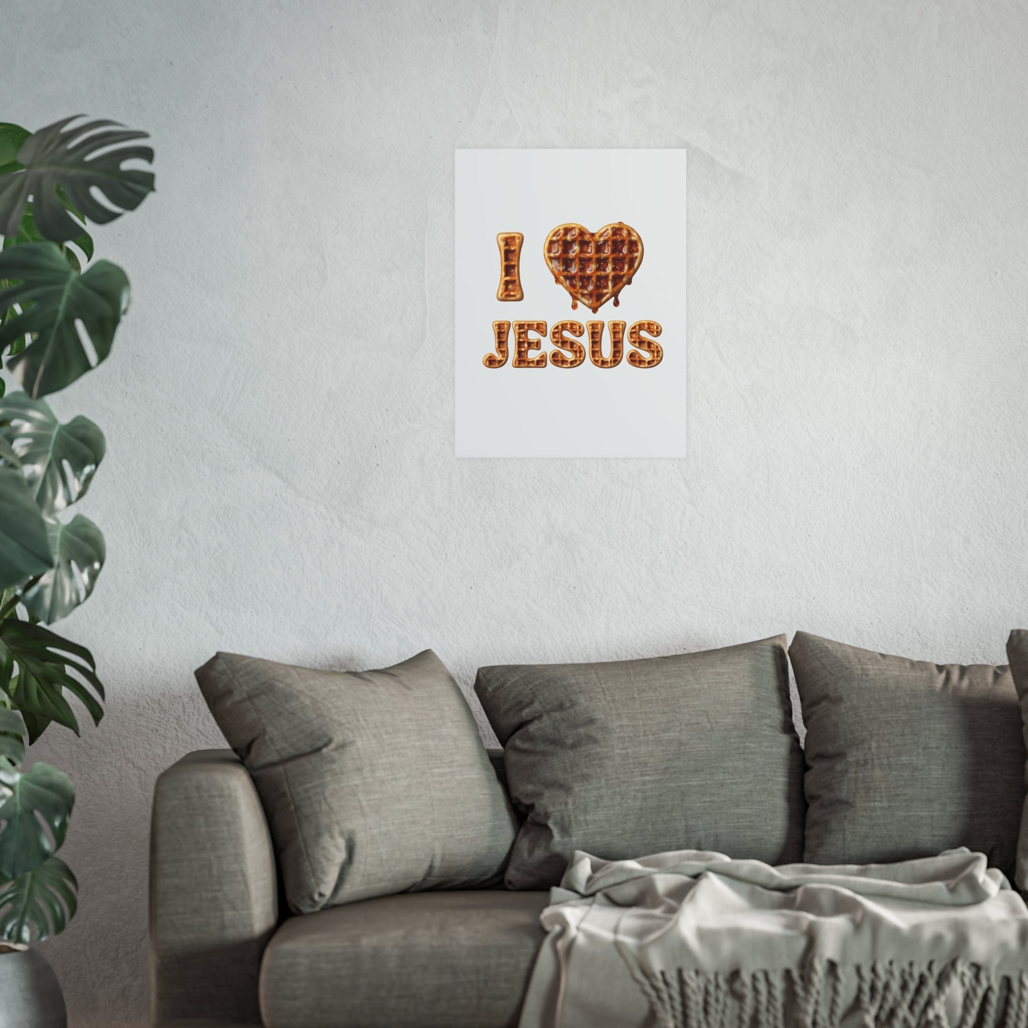 I Love Jesus Waffle Poster!
