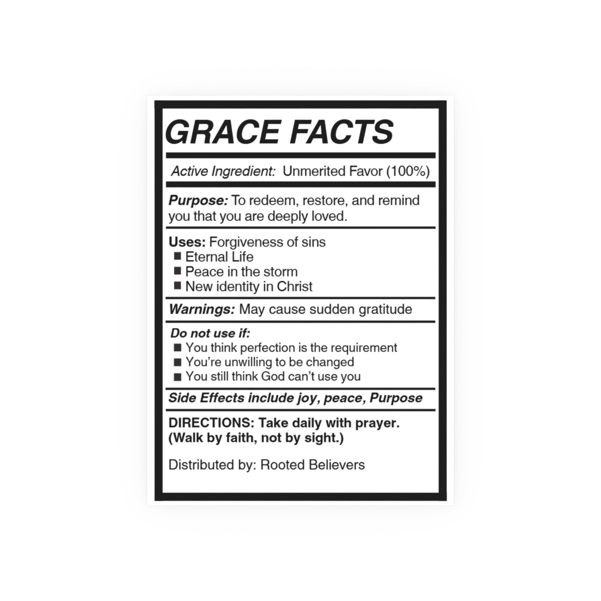 Grace Facts Poster!