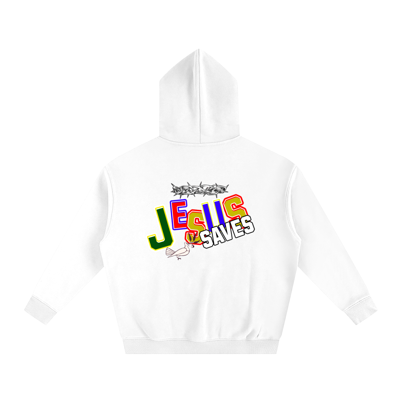 Jesus Saves - Oversize Fleeced Hoodie With Pockets