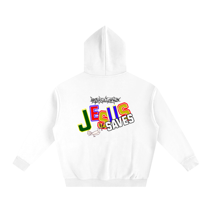 Jesus Saves - Oversize Fleeced Hoodie With Pockets