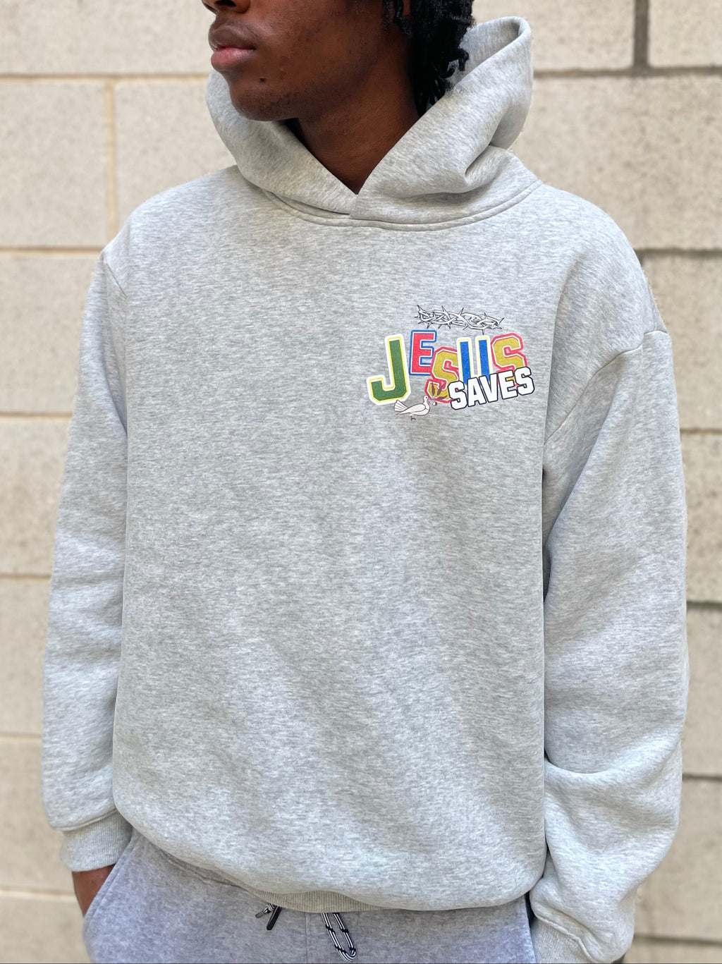 Jesus Saves Fleeced Boxy Hoodie