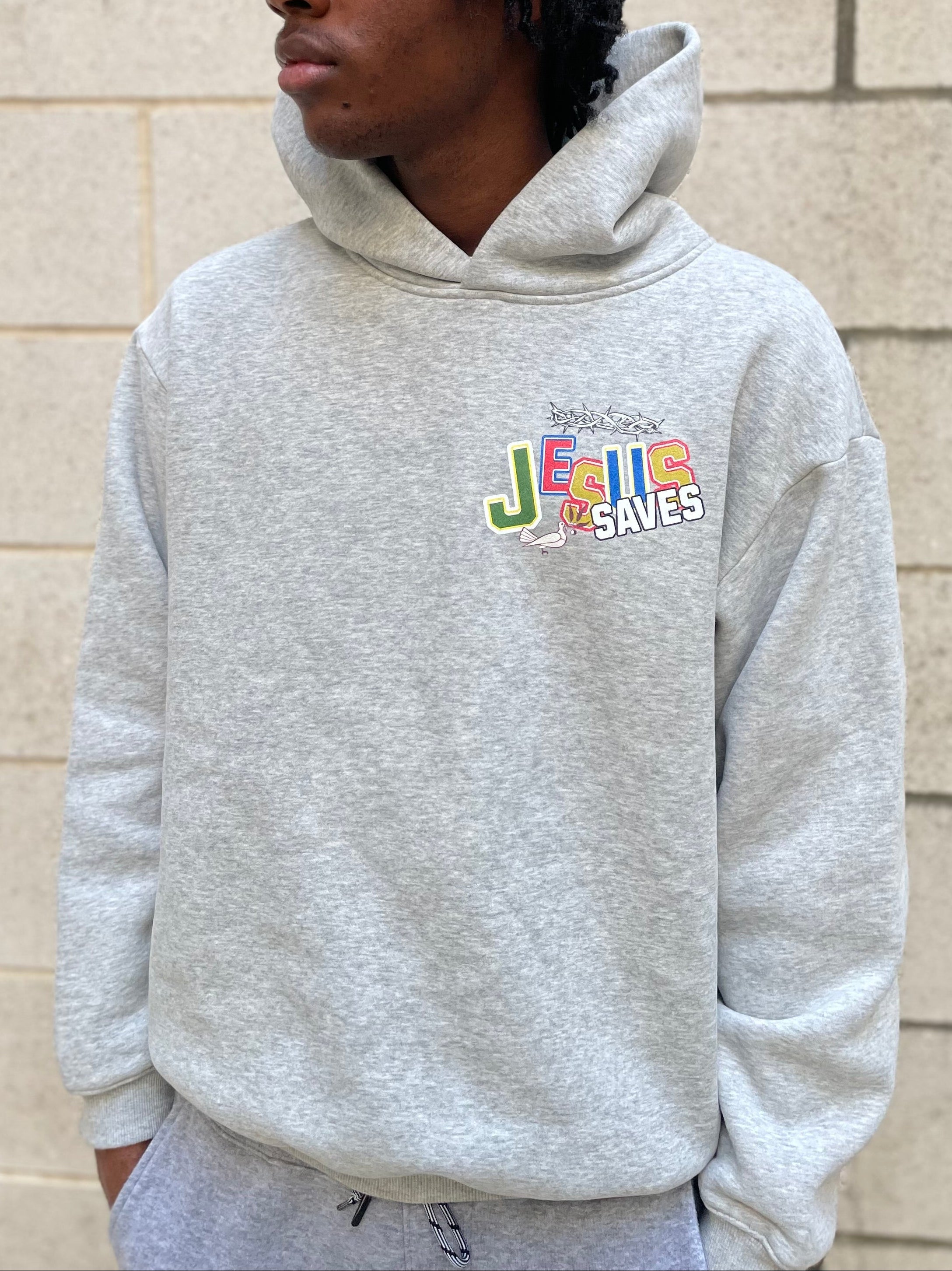 Jesus Saves Fleeced Boxy Hoodie