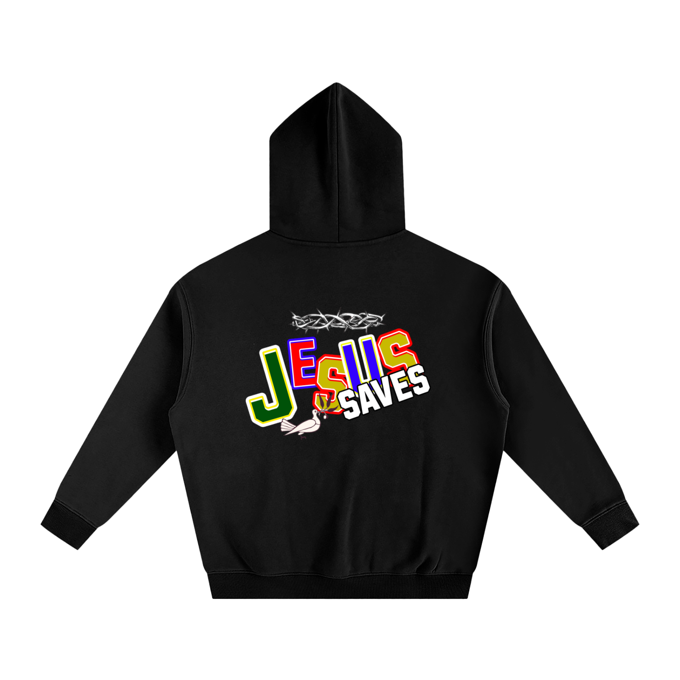 Jesus Saves - Oversize Fleeced Hoodie With Pockets
