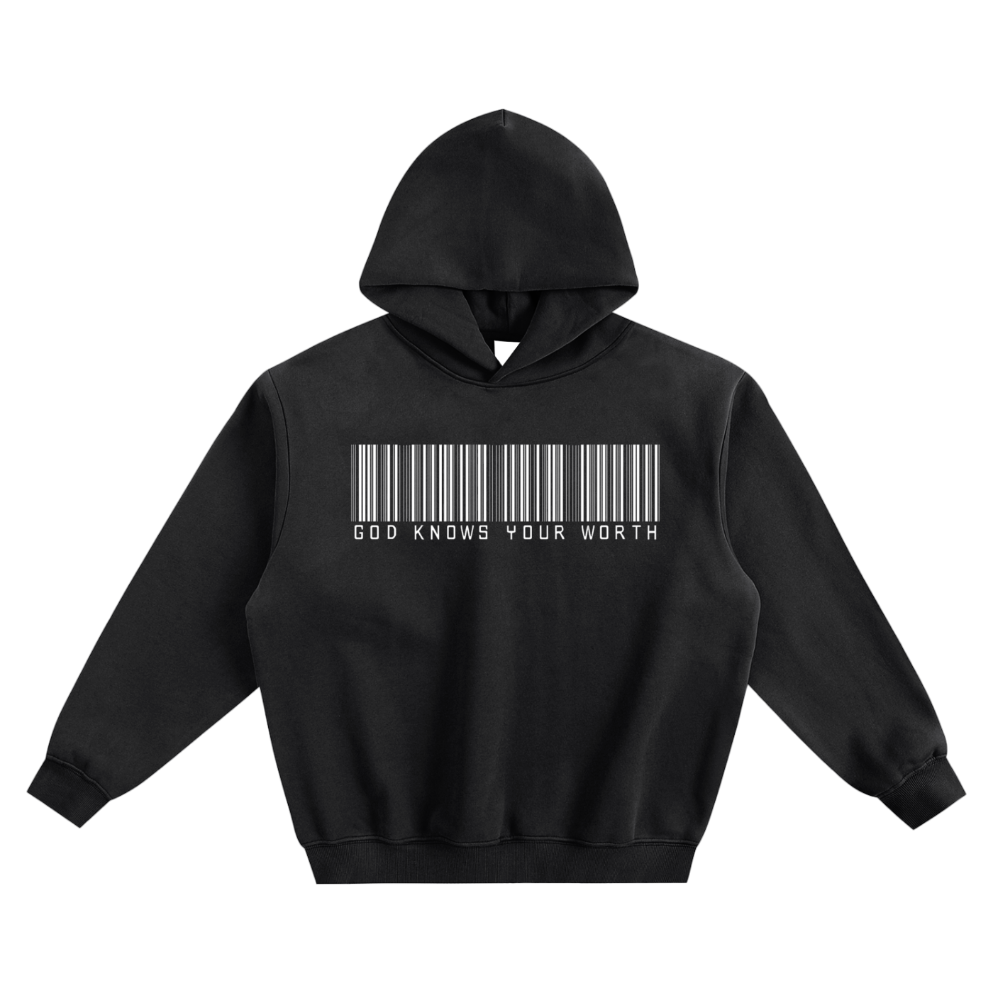 God knows your worth - Fleeced Boxy Hoodie