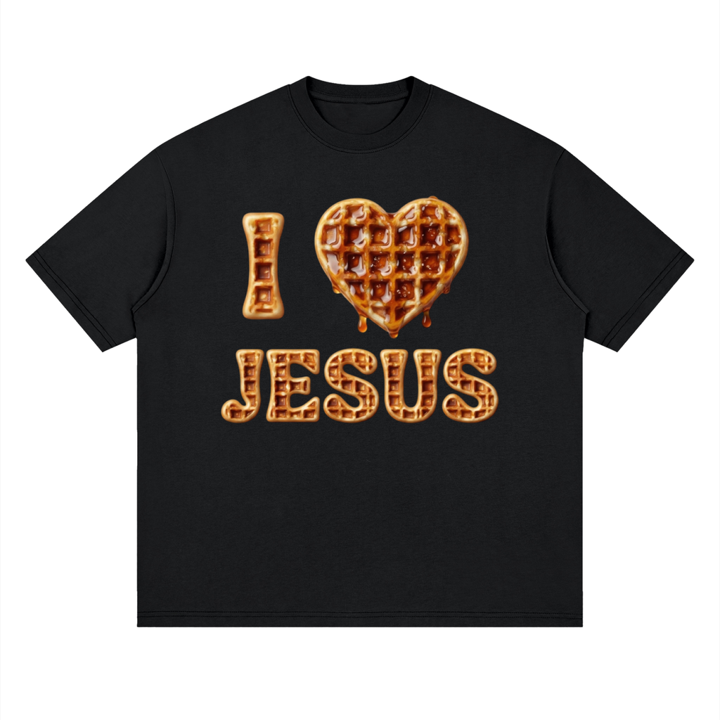 I love Jesus waffle T-Shirt!