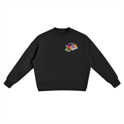 Jesus Saves - Fleece Side Slit Crewneck Sweatshirt
