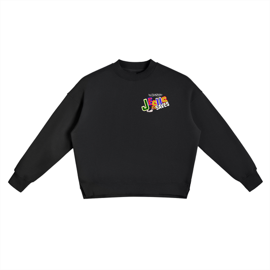 Jesus Saves - Fleece Side Slit Crewneck Sweatshirt