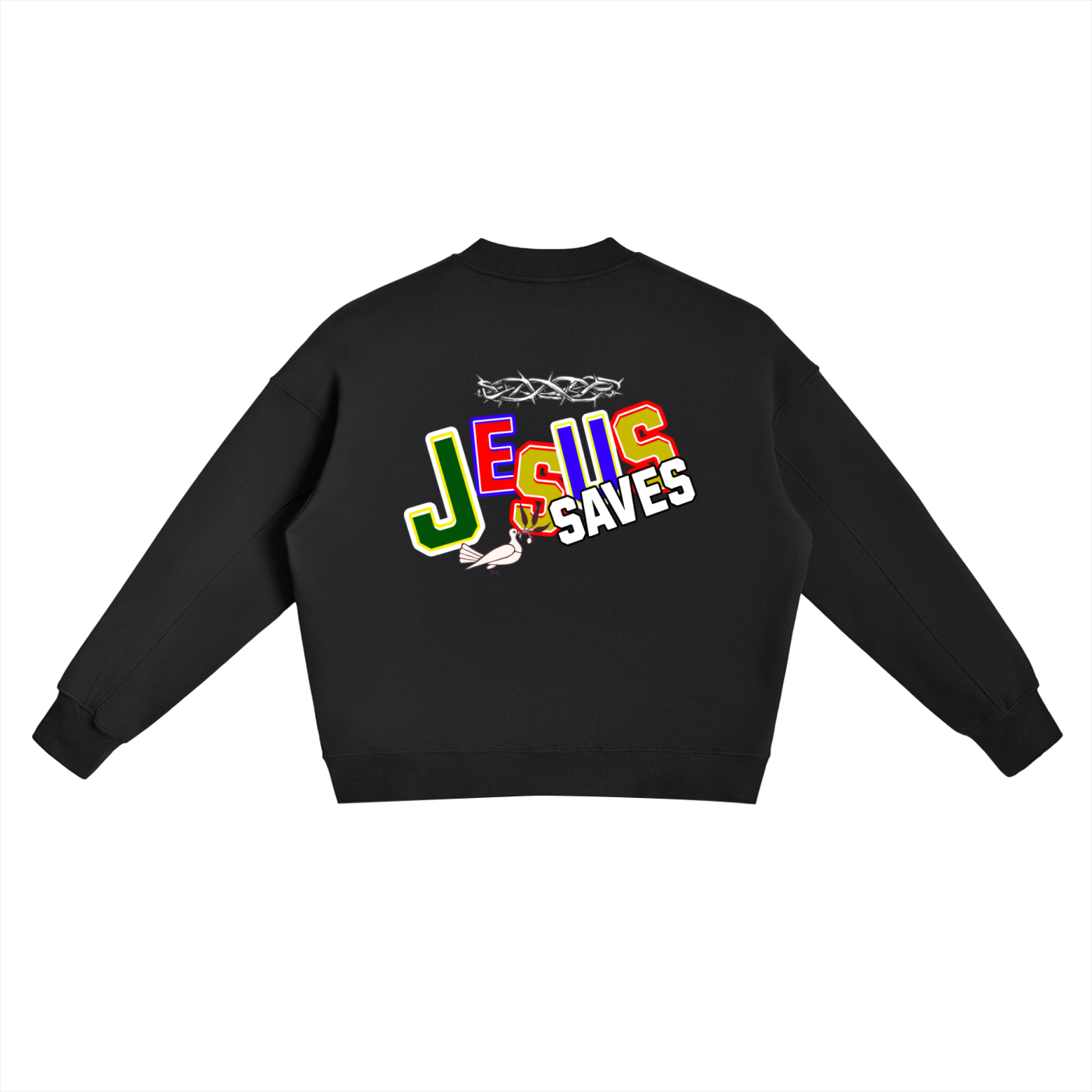 Jesus Saves - Fleece Side Slit Crewneck Sweatshirt
