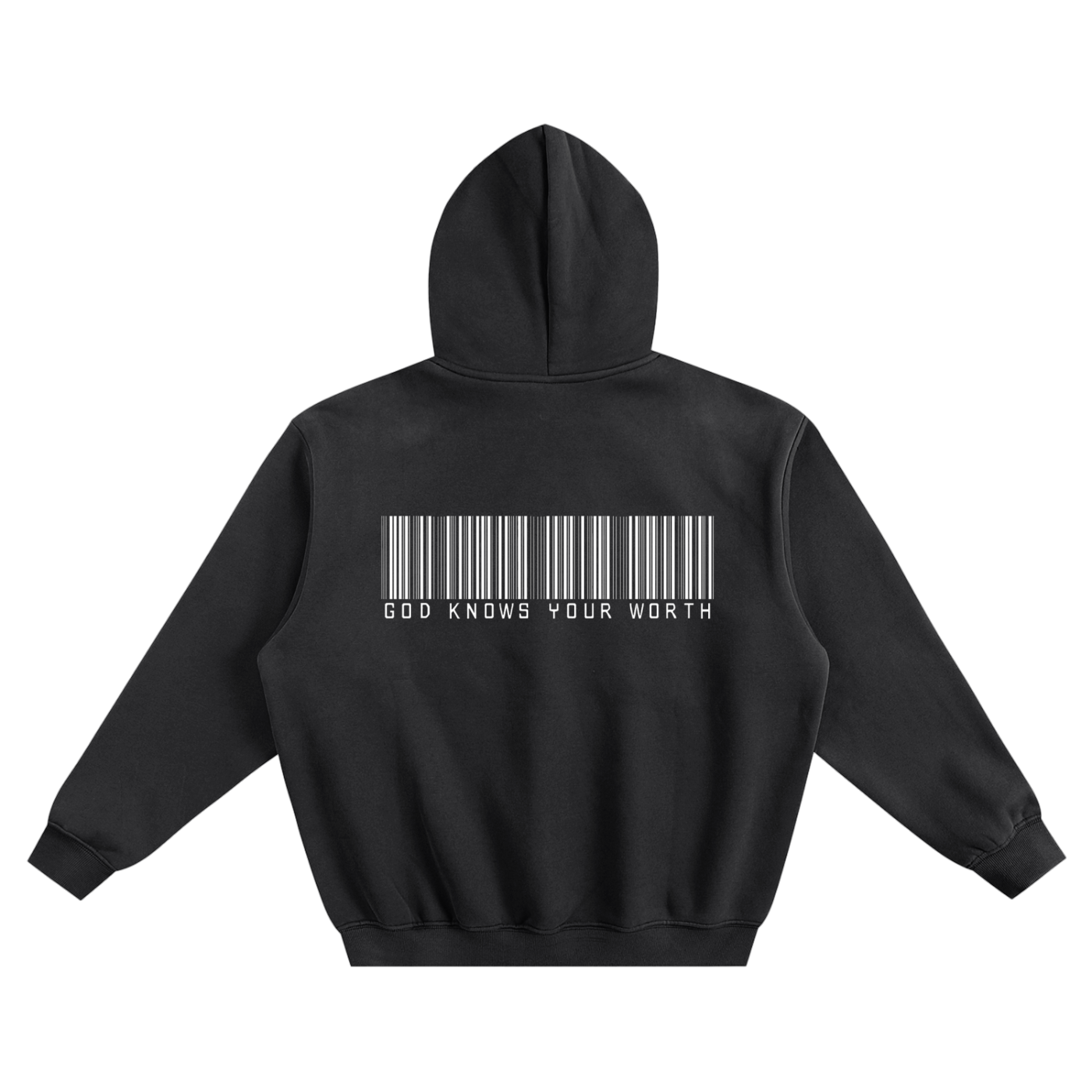 God knows your worth - Fleeced Boxy Hoodie