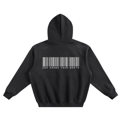 God knows your worth - Fleeced Boxy Hoodie