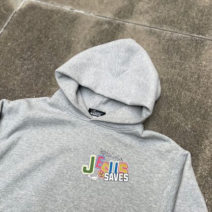 Jesus saves - Fleeced Boxy Hoodie No pockets