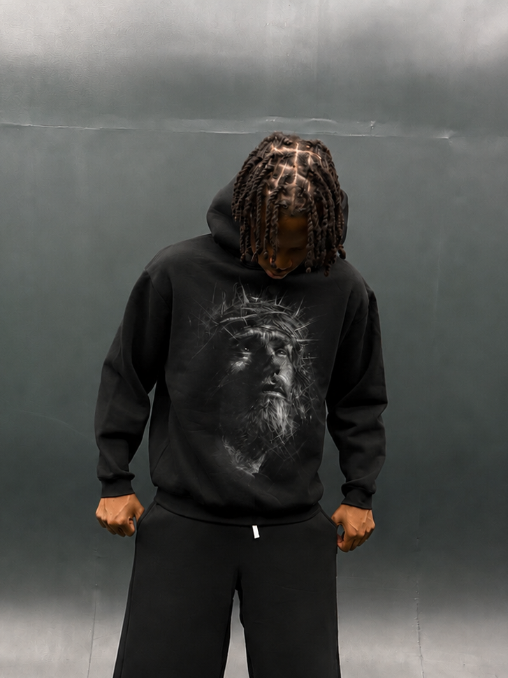 Blood of the lamb Fleeced Boxy Hoodie