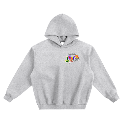 Jesus saves - Fleeced Boxy Hoodie No pockets