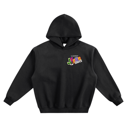 Jesus saves - Fleeced Boxy Hoodie No pockets