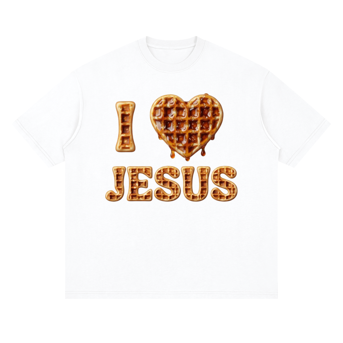 I love Jesus waffle T-Shirt!