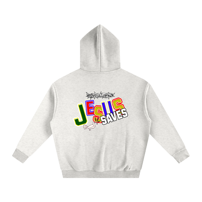 Jesus Saves - Oversize Fleeced Hoodie With Pockets